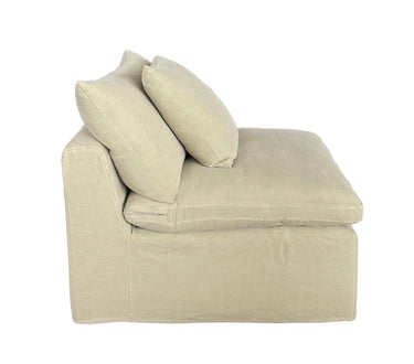 Carlton Slip Cover Modular Sofa with Reversible Chaise - Hemp at online8 furniture store Auckland