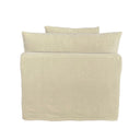 Carlton Slip Cover Modular Sofa with Reversible Chaise - Hemp at online8 furniture store Auckland