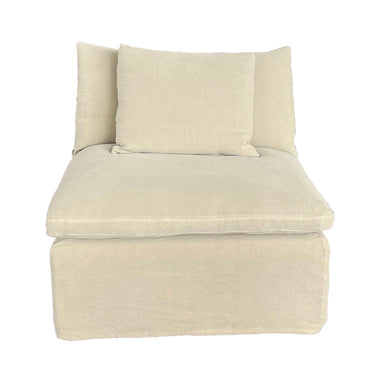 Carlton Slip Cover Modular Sofa with Reversible Chaise - Hemp at online8 furniture store Auckland