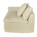 Carlton Slip Cover Modular Sofa with Reversible Chaise - Hemp at online8 furniture store Auckland
