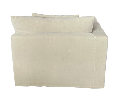 Carlton Slip Cover Modular Sofa with Reversible Chaise - Hemp at online8 furniture store Auckland