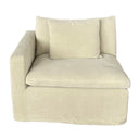 Carlton Slip Cover Modular Sofa with Reversible Chaise - Hemp at online8 furniture store Auckland
