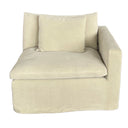Carlton Slip Cover Modular Sofa with Reversible Chaise - Hemp at online8 furniture store Auckland