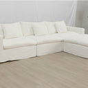 Carlton Slipcover Modular Sofa with Reversible Chaise - Cloud at online8 furniture store Auckland