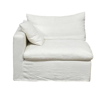 Carlton Slipcover Modular Sofa with Reversible Chaise - Cloud at online8 furniture store Auckland