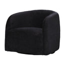 Casper Boucle Swivel Chair - Black at online8 furniture store Auckland