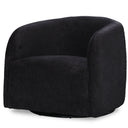 Casper Boucle Swivel Chair - Black at online8 furniture store Auckland