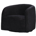 Casper Boucle Swivel Chair - Black at online8 furniture store Auckland