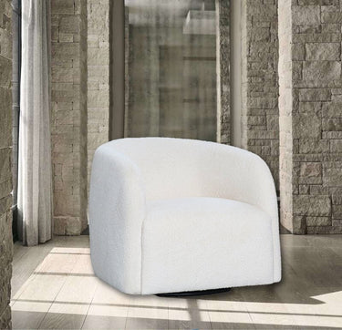 Casper Boucle Swivel Chair - Natural at online8 furniture store Auckland