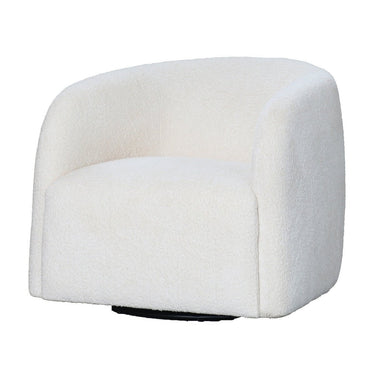 Casper Boucle Swivel Chair - Natural at online8 furniture store Auckland