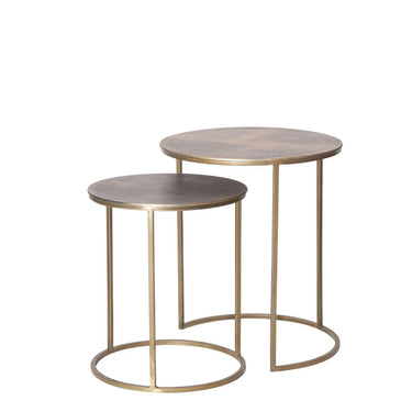 Cassablanca Aluminium & Iron Side Table - Set of 2 at Online8 Furniture Auckland NZ