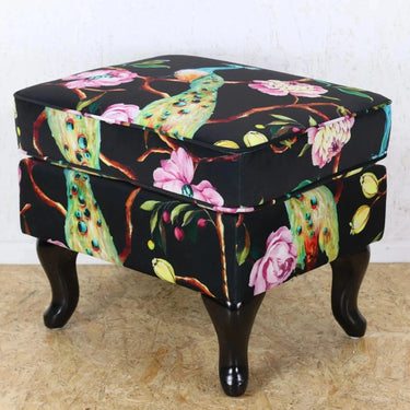 Castella Patchwork Ottoman - Peacock at online8 furniture store Auckland