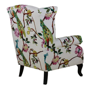 Castella Wingback Patchwork Armchair - Peacock at online8 furniture store Auckland