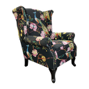 Castella Wingback Patchwork Armchair - Peacock at online8 furniture store Auckland
