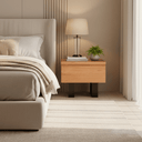 Catalina 1 Drawer Lamp Table – Messmate Timber with Resin Inlay at Online8 Furniture Auckland NZ