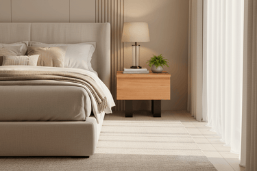 Catalina 1 Drawer Lamp Table – Messmate Timber with Resin Inlay at Online8 Furniture Auckland NZ