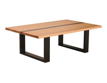 Catalina Coffee Table – Messmate Timber with Resin Inlay at Online8 Furniture Auckland NZ