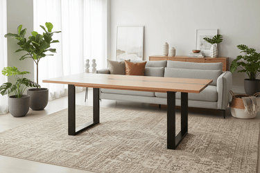 Catalina Dining Table – Messmate Timber with Resin Inlay at Online8 Furniture Auckland NZ