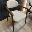 Cellini Dining Chair - Sand & Walnut at online8 furniture store Auckland