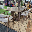 Cellini Dining Chair - Sand & Walnut at online8 furniture store Auckland