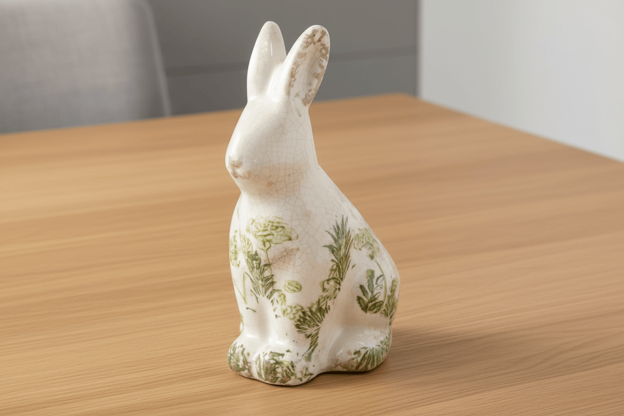 Ceramic Green Thinking Rabbit Ceramic green floral Rabbit – Online8