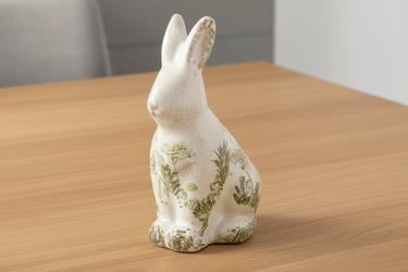 Ceramic green floral Rabbit at Online8 Furniture Auckland NZ
