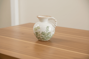 Ceramic Green Floral Vase at Online8 Furniture Auckland NZ
