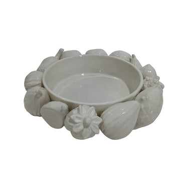Ceramic Mixed Fruit Bowl - White at online8 furniture store Auckland