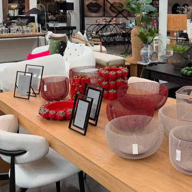 Ceramic Strawberry Vessel - Red at Online8 Furniture Auckland NZ