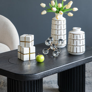 Ceramic White Vase at online8 furniture store Auckland