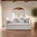 Chalet 2 Seater Slipcover Sofa - Salt & Pepper at Online8 Furniture Auckland NZ