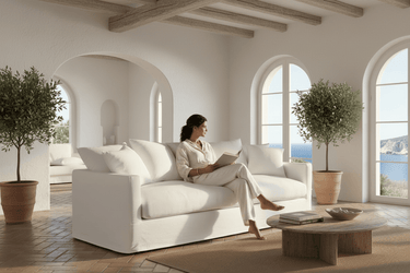 Chalet 3 Seater Slipcover Sofa- Cloud at Online8 Furniture Auckland NZ