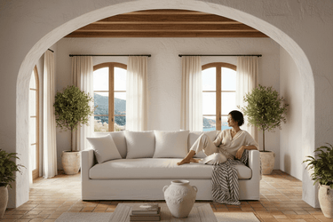 Chalet 3 Seater Slipcover Sofa- Salt & Pepper at Online8 Furniture Auckland NZ