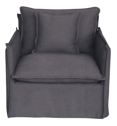 Chantilly Armchair - Charcoal at online8 furniture store Auckland