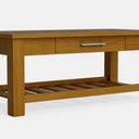 Charlton Coffee Table with Rack and Drawer - NZ Made at online8 furniture store Auckland