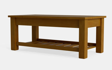 Charlton Coffee Table with Rack and Drawer - NZ Made at online8 furniture store Auckland