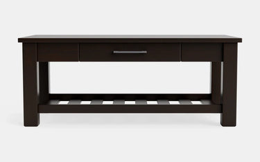 Charlton Coffee Table with Rack and Drawer - NZ Made at online8 furniture store Auckland