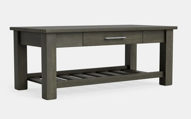 Charlton Coffee Table with Rack and Drawer - NZ Made at online8 furniture store Auckland
