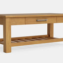 Charlton Coffee Table with Rack and Drawer - NZ Made at online8 furniture store Auckland