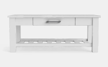 Charlton Coffee Table with Rack and Drawer - NZ Made at online8 furniture store Auckland
