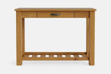 Charlton Hall Table with Rack and Drawer - NZ Made at online8 furniture store Auckland