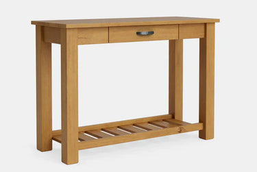 Charlton Hall Table with Rack and Drawer - NZ Made at online8 furniture store Auckland