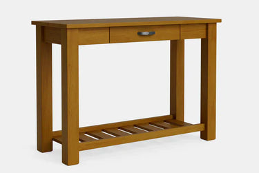 Charlton Hall Table with Rack and Drawer - NZ Made at online8 furniture store Auckland