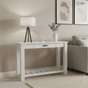 Charlton Hall Table with Rack and Drawer - NZ Made at online8 furniture store Auckland