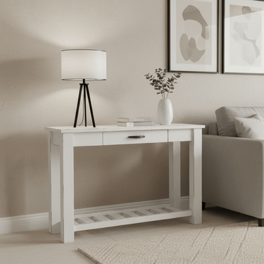 Charlton Hall Table with Rack and Drawer - NZ Made at online8 furniture store Auckland
