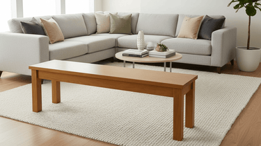 Charlton Solid Bench Seat - NZ Made at online8 furniture store Auckland