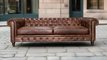 Chesterfield 3.5 Seater Sofa - Tobacco at online8 furniture store Auckland
