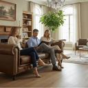 Chesterfield 3.5 Seater Sofa - Tobacco at online8 furniture store Auckland