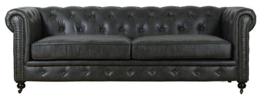 Chesterfield 3 Seater Sofa - Charcoal at online8 furniture store Auckland