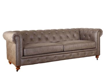 Chesterfield 3 Seater Sofa - Vintage Grey at online8 furniture store Auckland